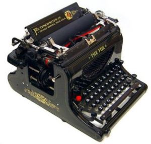 Inspired by the British Empire - decor - myLusciousLife.com - The Fox antique black typewriter.jpg
